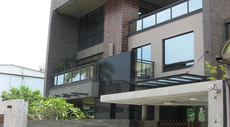 现代住宅建筑和花园景观设计